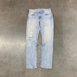Levi's 511 Slim Fit Distressed Light Wash Denim Jeans 31x32